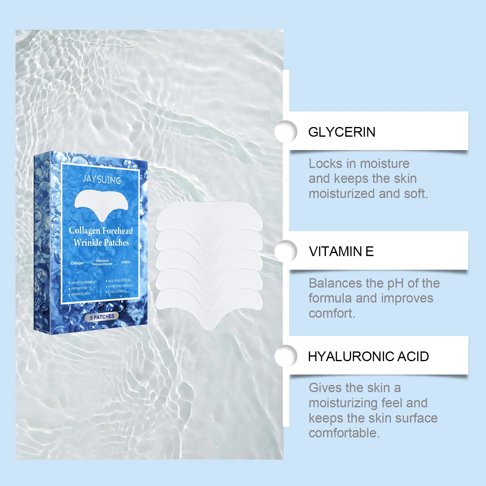 Anti Wrinkle Forehead Patch Frown Lines Remover Deeply Nourishing Firming Lifting Skin Anti-Aging Collagen Forehead Care Sticker Peaceful Pleasures Health and Wellness