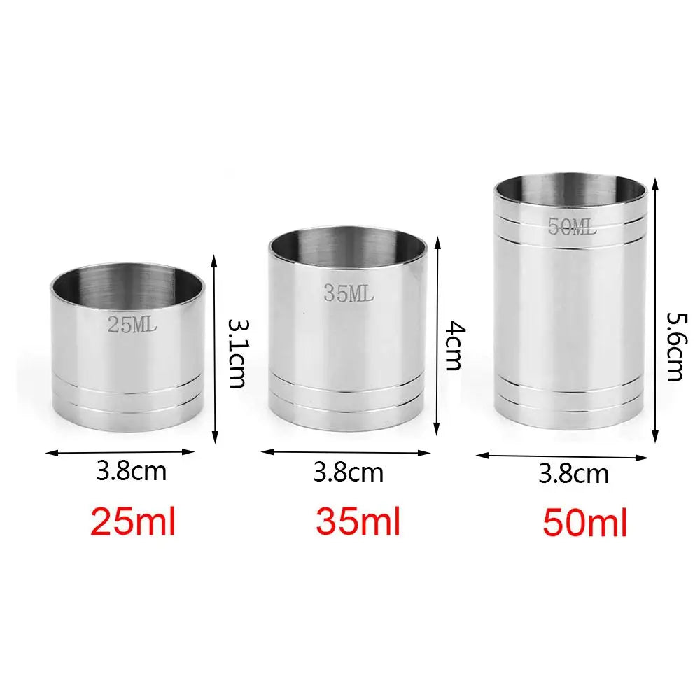 Stainless Steel Jigger Set 25/35/50ml – Bar Measure Cups