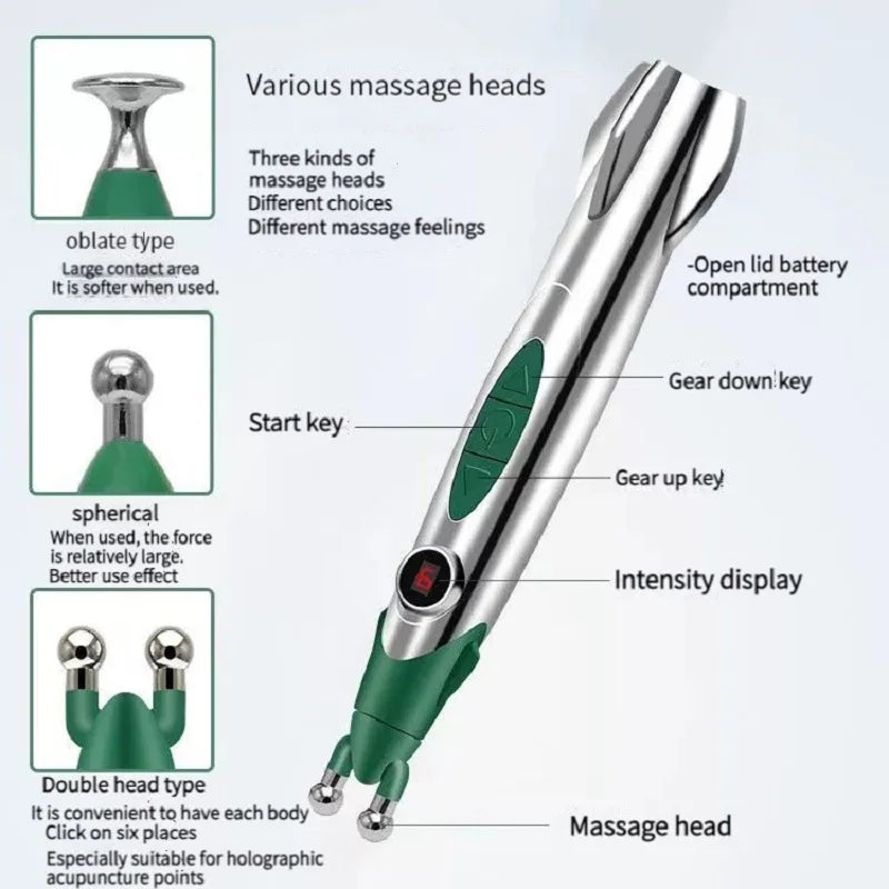 Electric Acupuncture Massage Pen | 9-Level Pain Relief Tool