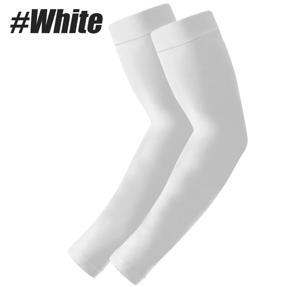1Pair Lymphedema Compression Arm Sleeve, 20-30 mmHg Full Arm Support, Graduated Compression Arm Brace for Swelling, Arthritis Peaceful Pleasures Health and Wellness White-1Pair L