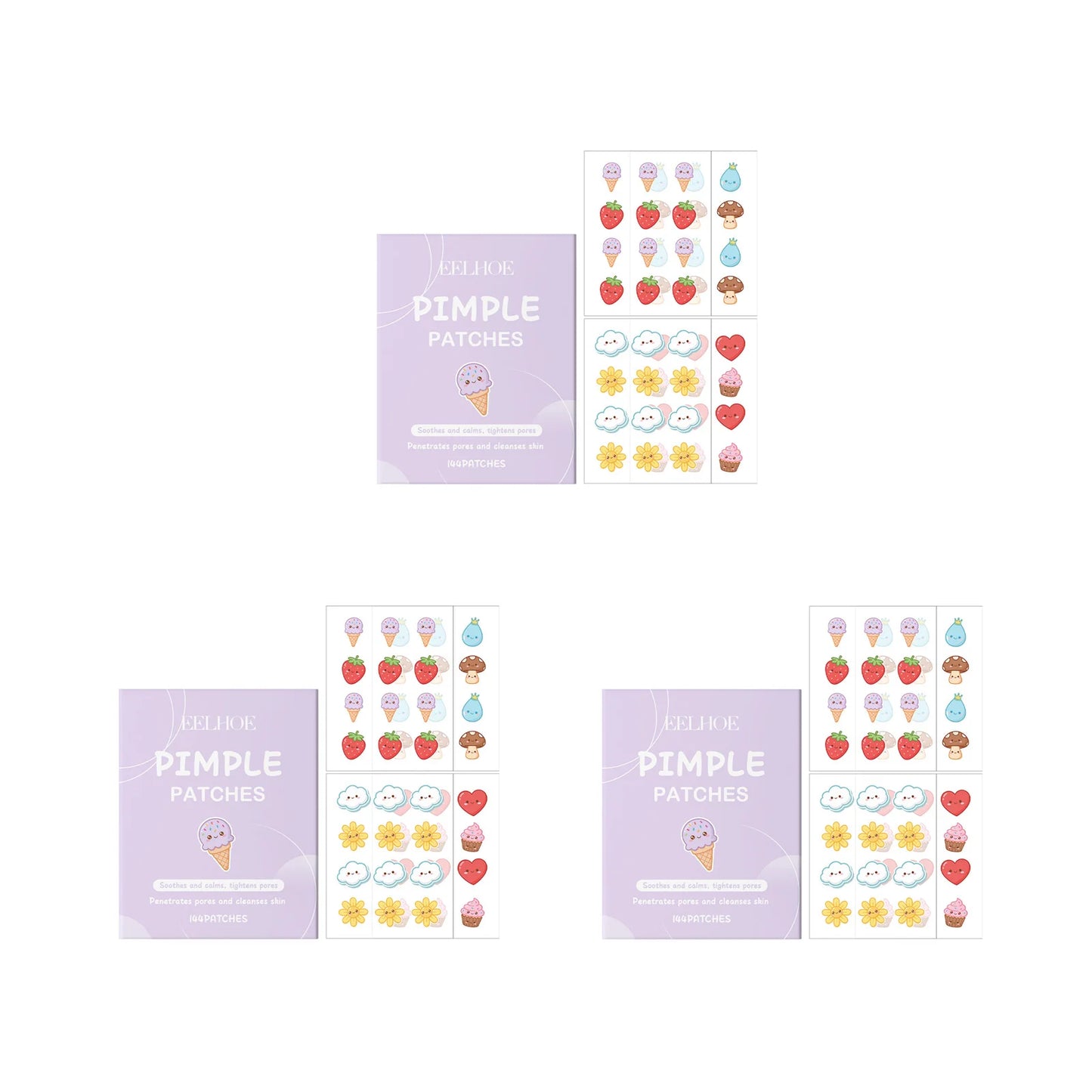 144pc Salicylic Acid Hydrocolloid Acne Patches – Invisible Pimple