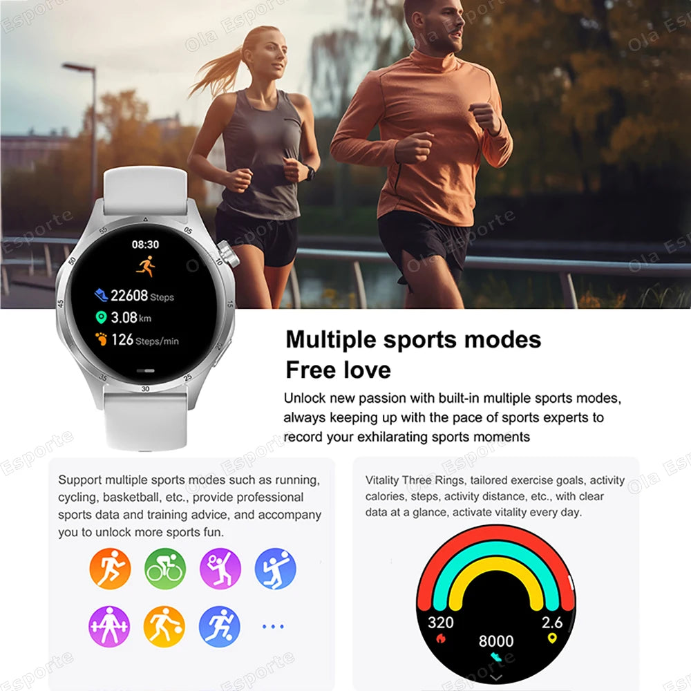 Ola Esporte 1.52" Smart Watch – Bluetooth Call & Fitness Tracker