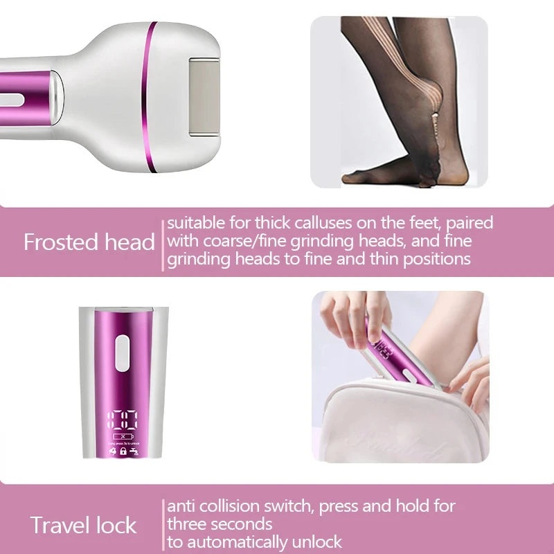 HOMEFISH 3in1 Rechargeable Women Epilator For Body Electric Female Hair Removal Bikini Trimmer Leg Lady Shaver Callus Remover Peaceful Pleasures Health and Wellness