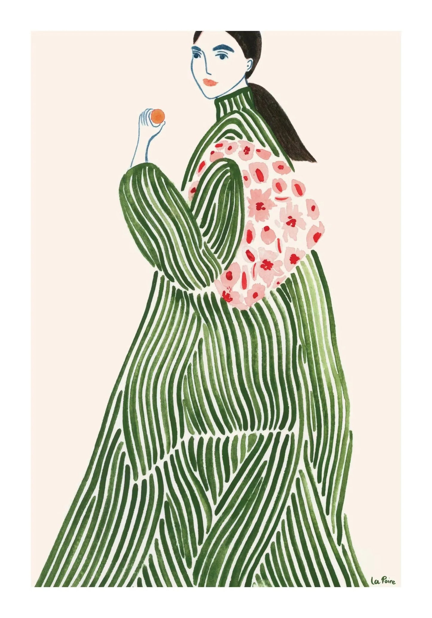 Abstract Fashion Girl Dog Canvas Wall Art Print | Home Decor