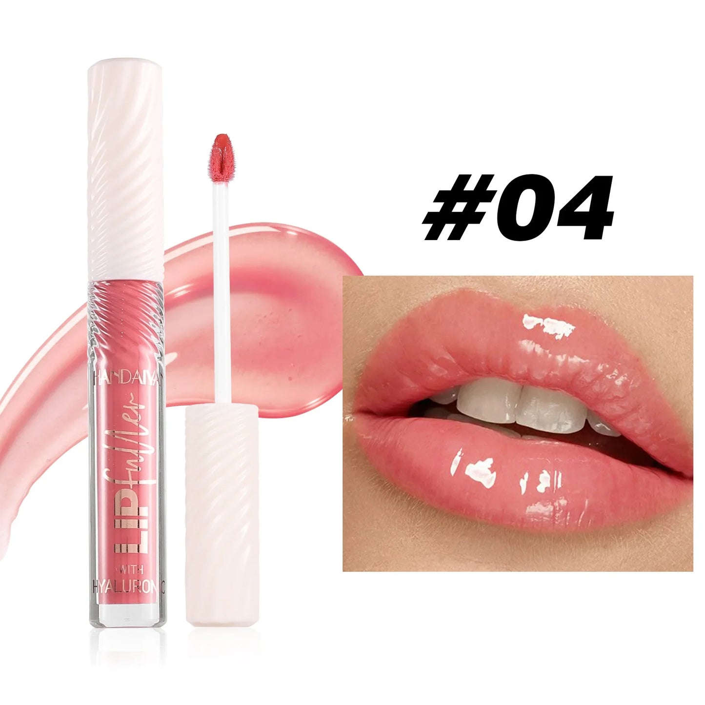 HANDAIYAN 8-Shade Mirror Lip Gloss | Hyaluronic Acid & Pearl