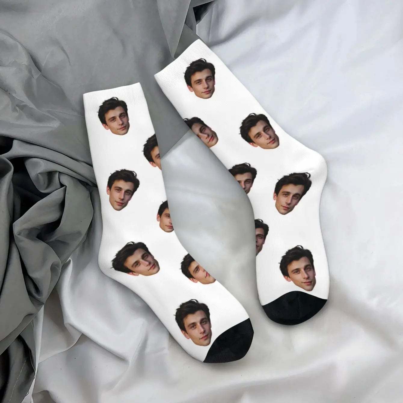 Customized face-shaped socks Unisex customized socks Personalized picture socks Photo socks Customized socks as gifts Peaceful Pleasures Health and Wellness 1-1 One Size