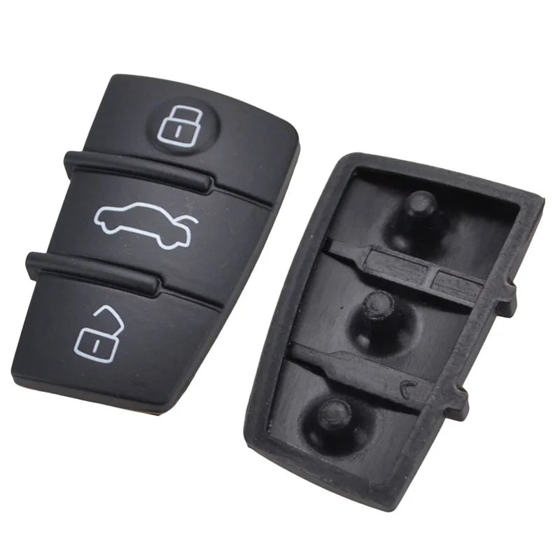 Remote Flip Key FOB Shell 3 Button Rubber Pad Replacement for AUDI A2 A3 S3 A4 A6 A6L A8 Q3 TT Quattro Peaceful Pleasures Health and Wellness 2pcs 3 Buttons