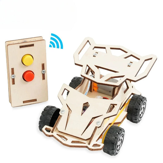 DIY Wooden RC Car Kit – 4WD STEM Educational Toy Ages 14+ STEM Building Kit Peaceful Pleasures Health and Wellness 1 Set