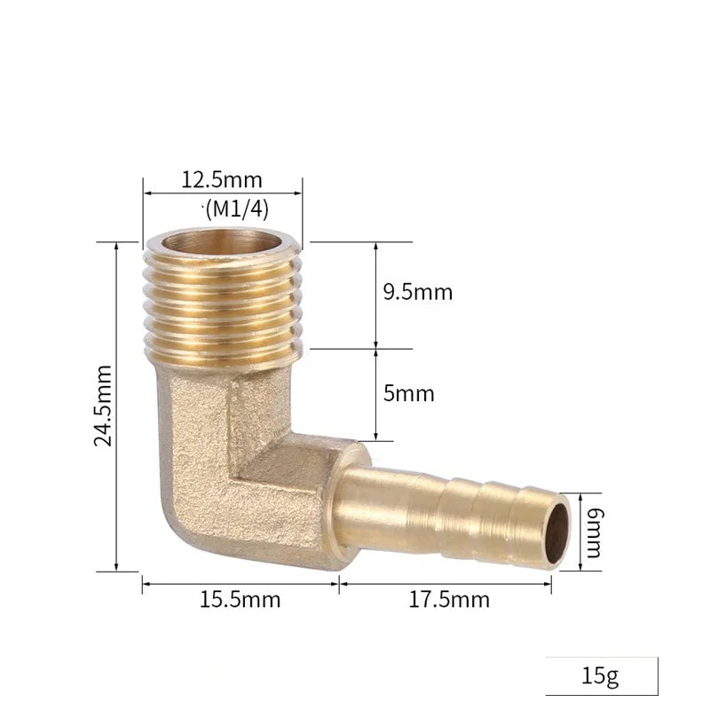 Brass Barb Hose Fitting 4–19mm BSP Female Thread Adapter