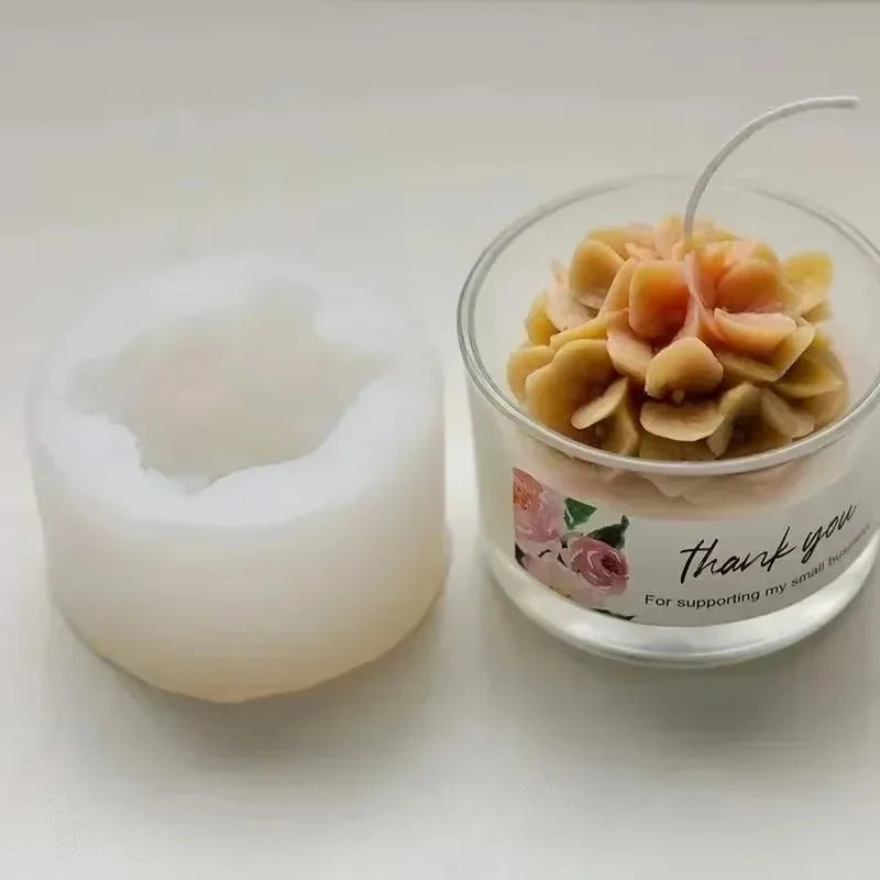 3D Hydrangea Silicone Mold Home Gypsum Decoration Aromatherapy Candle