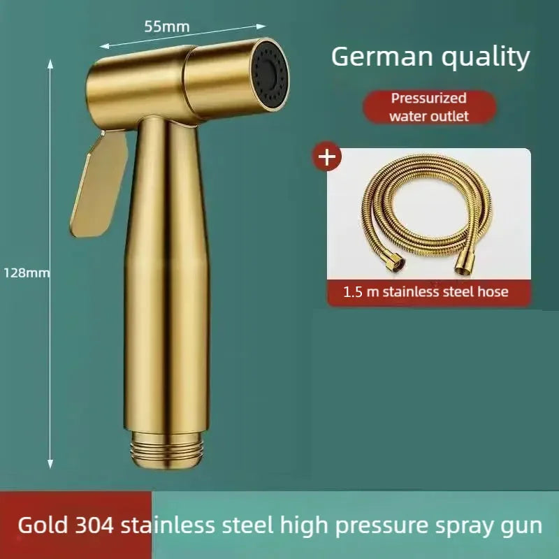High-Pressure Bidet Spray Gun | Stainless Steel Toilet Nozzle