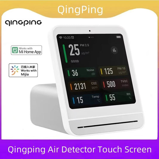 Qingping Air Detector Temperature Humidity Sensor Touch Screen Control CO2 PM2.5 Quality Monitor for Xiaomi Mijia Smart Home Peaceful Pleasures Health and Wellness