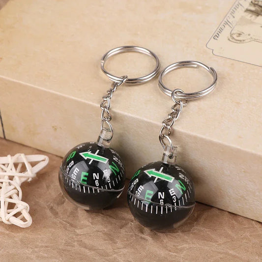 1pc Portable Lightweight Emergency Compass Outdoor Survival Keychain Ball Compass Tool Peaceful Pleasures Health and Wellness