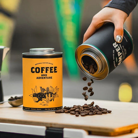 1pc coffee bean sealed storage can portable camping tin box food grade extra large fresh-keeping breathing tin can Peaceful Pleasures Health and Wellness