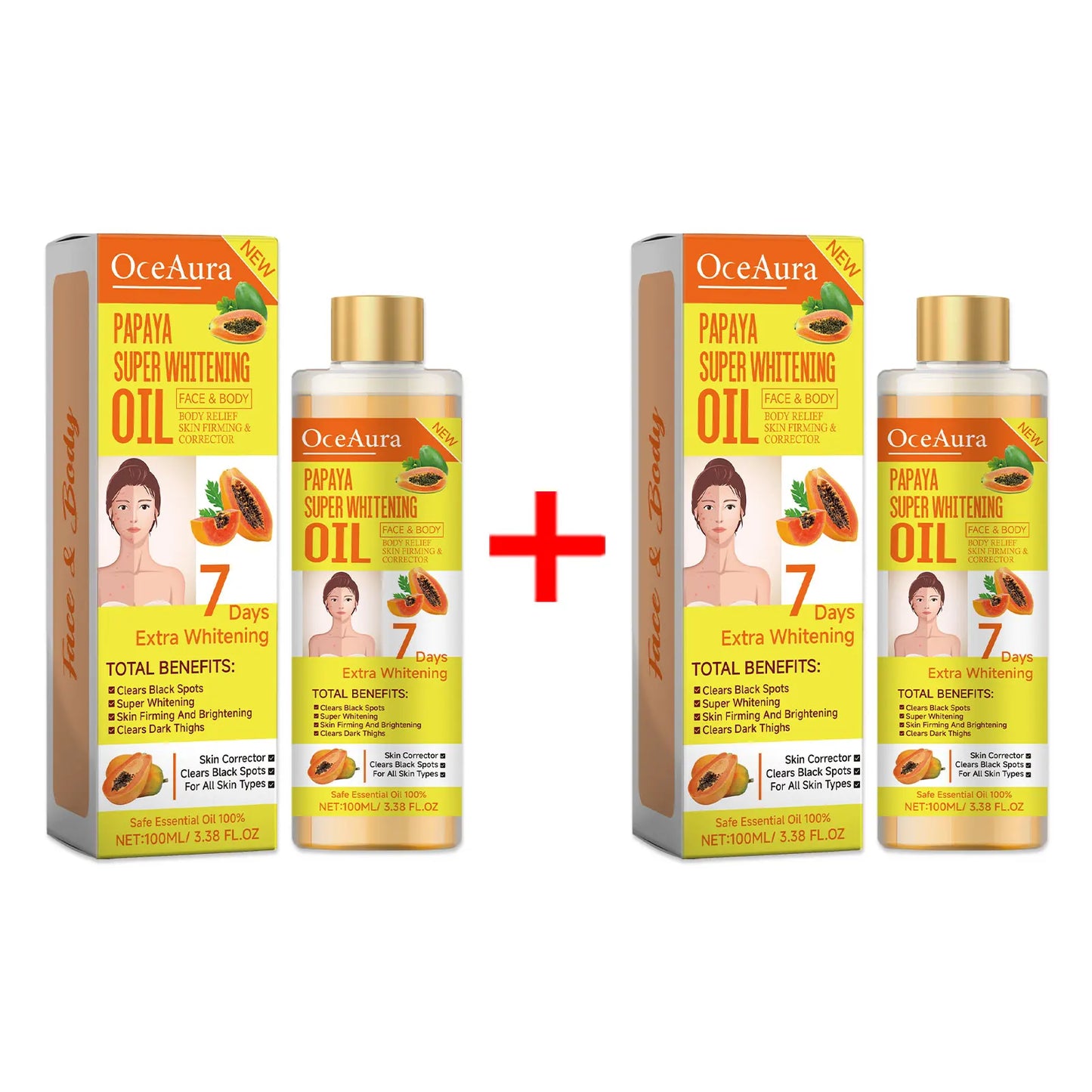 OceAura Papaya Body Oil – Brightening, Firming & Even Tone