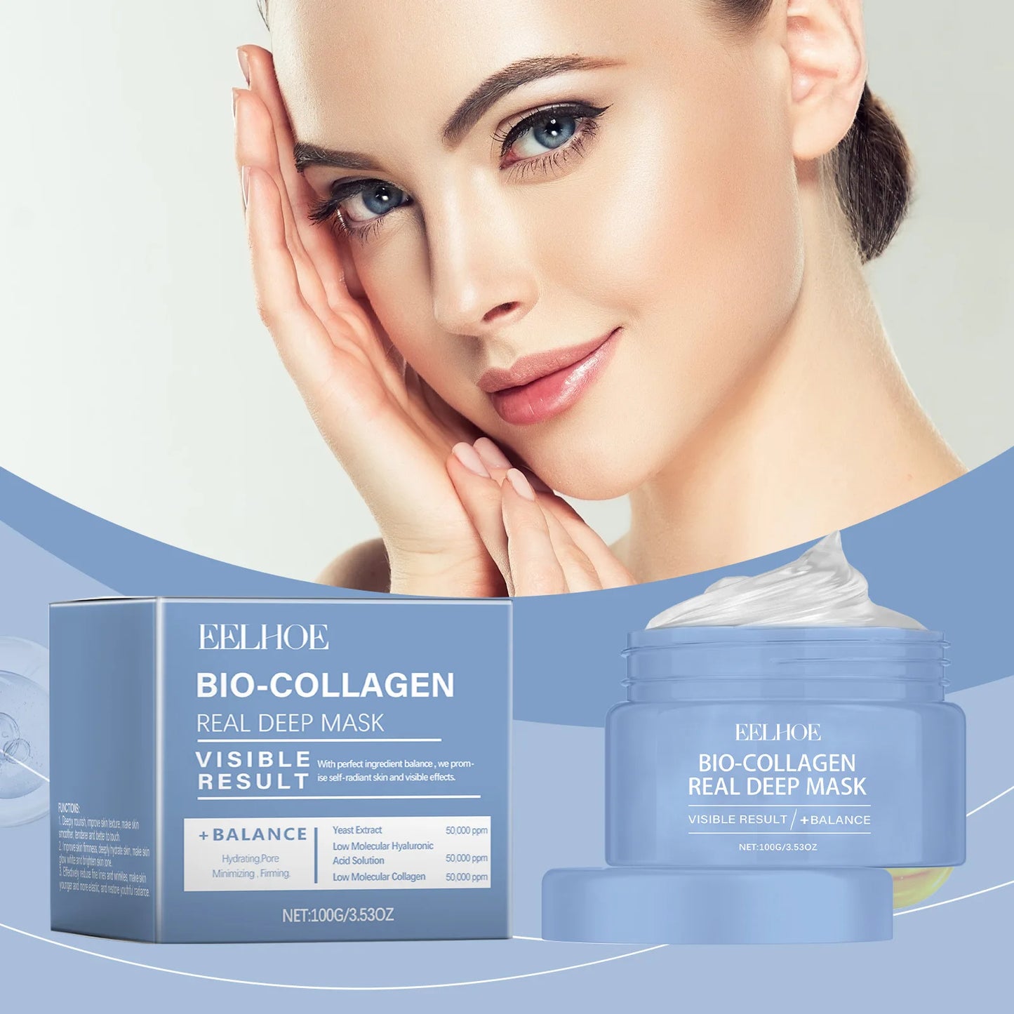 EELHOE Bio Collagen Peel-Off Face Mask with Nicotinamide 100g