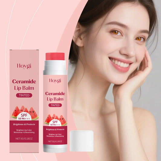 Watermelon Lip Balm with Nicotinamide | Glossy Crystal Moisturizer Lip Balm Peaceful Pleasures Health and Wellness
