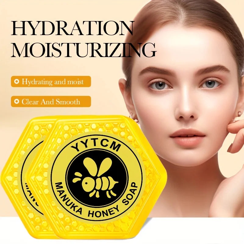 Manuka Honey Soap, Moisturizing and Hydrating Handmade Bath Soap, Cleansing Face, Body and Hand Soap 65g (2.29oz) Peaceful Pleasures Health and Wellness