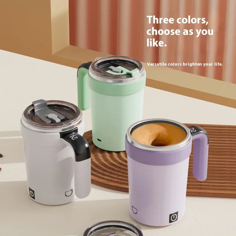 Smart Self-Stirring Insulated Cup with Temperature Display 380ml