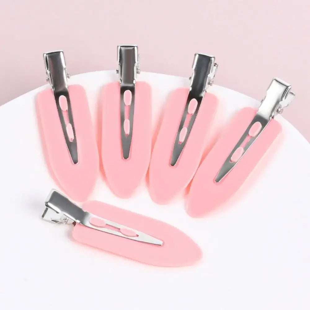 Korean Seamless Hair Clip Solid Color Bangs Clip Broken Hair Clip Super Fairy Makeup Hair Clip No Damage To Hair Side Hair Clips Peaceful Pleasures Health and Wellness Pink-10pcs