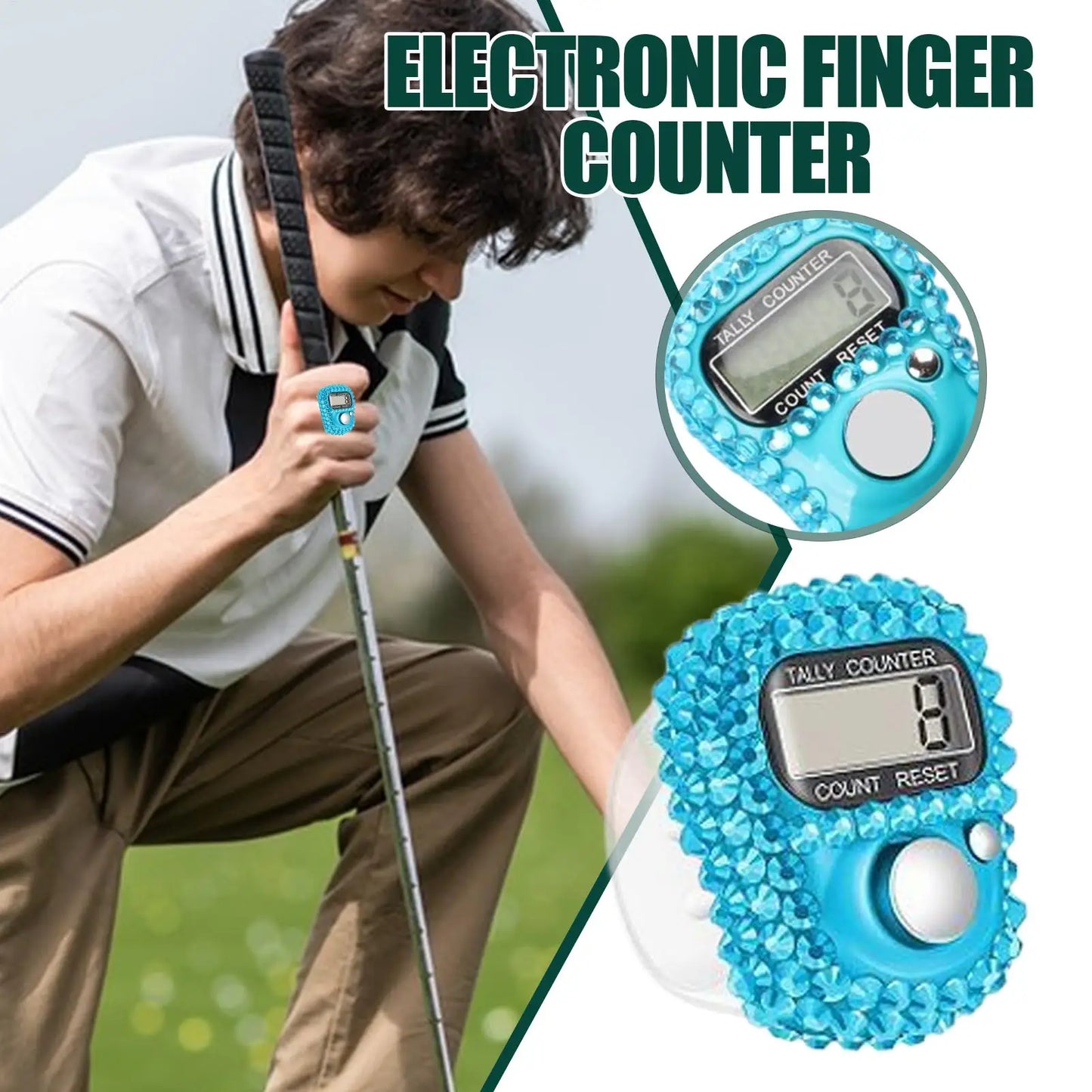 1Pcs Finger Clickers For Counting LCD Display Number Clicker Counter LCD Screen Number Tracking Record Ring Clicker Maker Peaceful Pleasures Health and Wellness