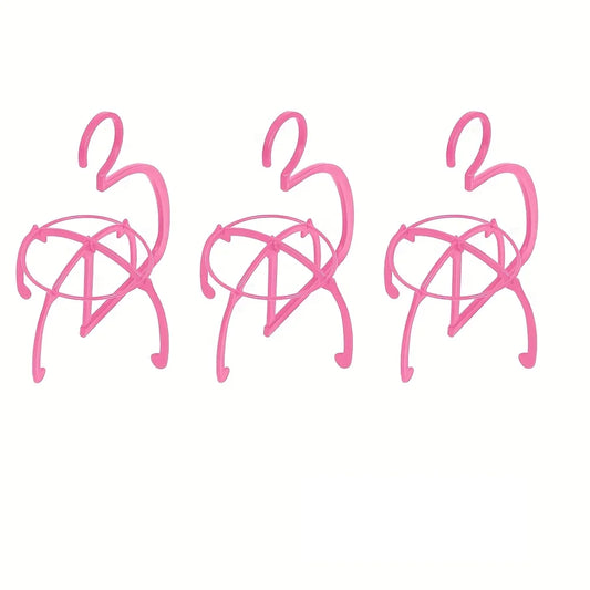 Pink Portable Hanging Wig Stand & Dustproof Organizer Rack Wig Stand Organizer Peaceful Pleasures Health and Wellness 3pcs