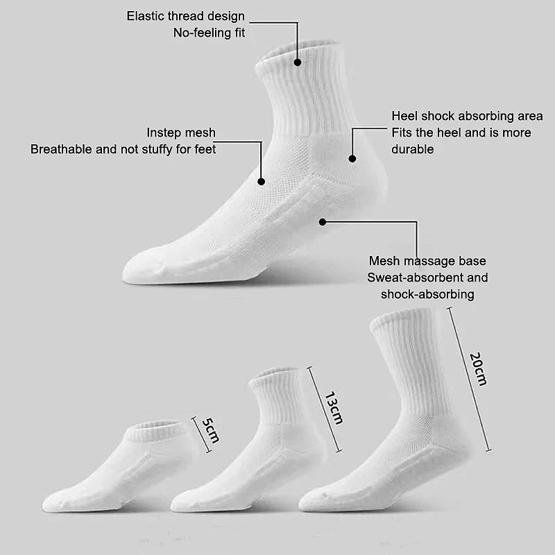 Men's Thick Bottom Sweat Absorbing and Breathable Sports Socks with Bottom Cushion for Running Professional Sports Men's Socks Peaceful Pleasures Health and Wellness