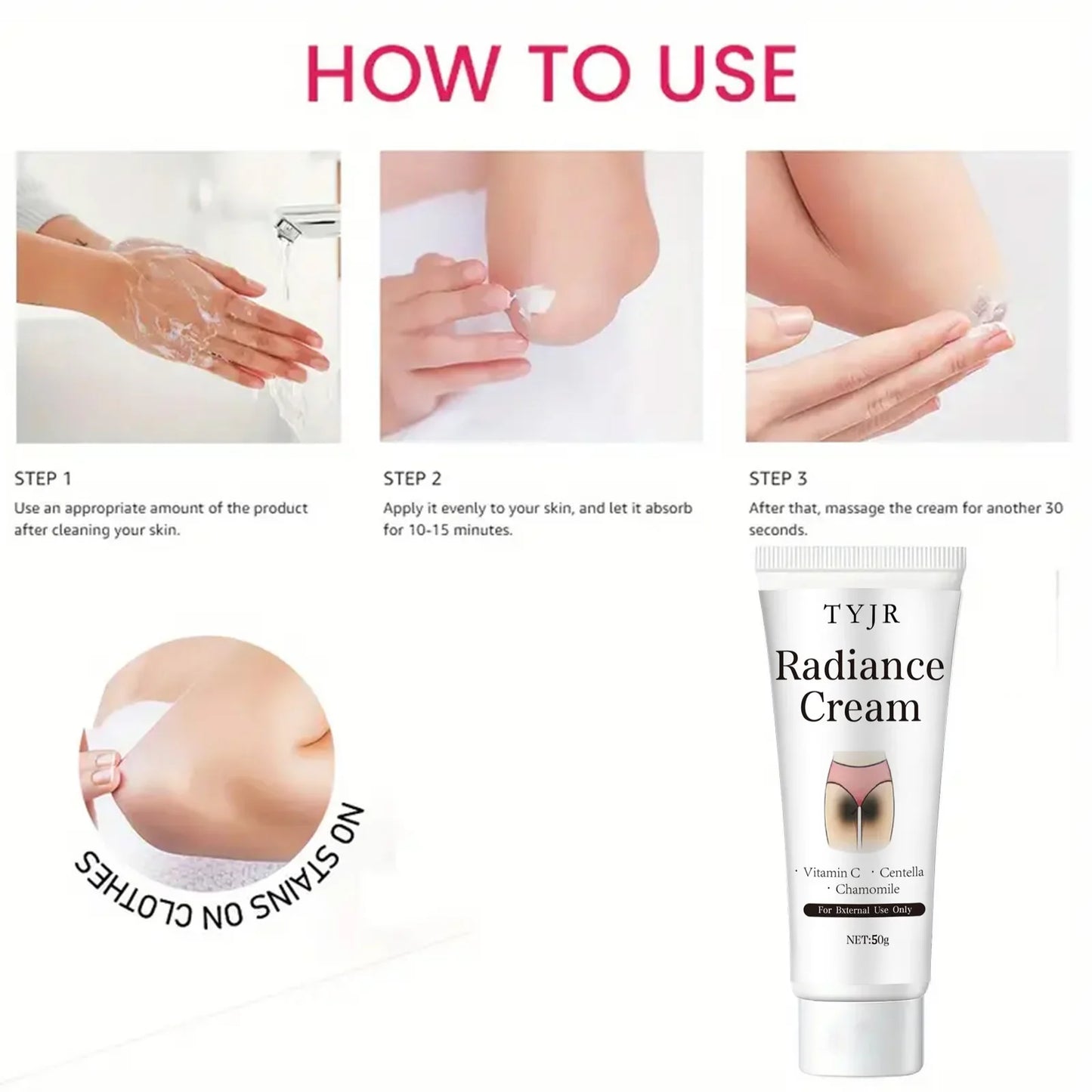 Snow White Cream – Niacinamide & Centella Asiatica Body Brightener