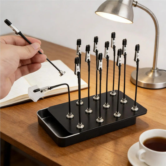 Magnetic Hobby Painting Stand with 12 Bendable Alligator Clips Hobby Painting Stand Peaceful Pleasures Health and Wellness