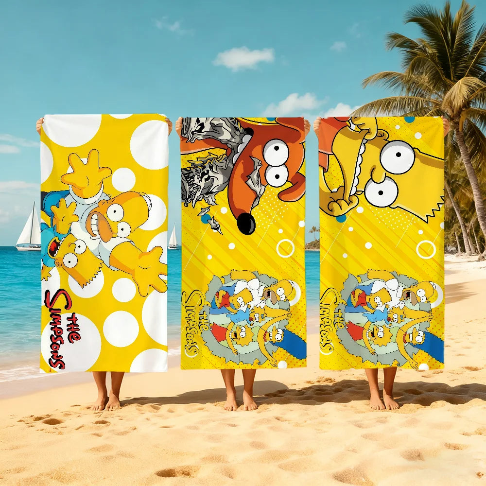 Cartoon Quick-Dry Beach Towel | Soft Pool & Travel Towel Quick-Dry Beach Towel Peaceful Pleasures Health and Wellness
