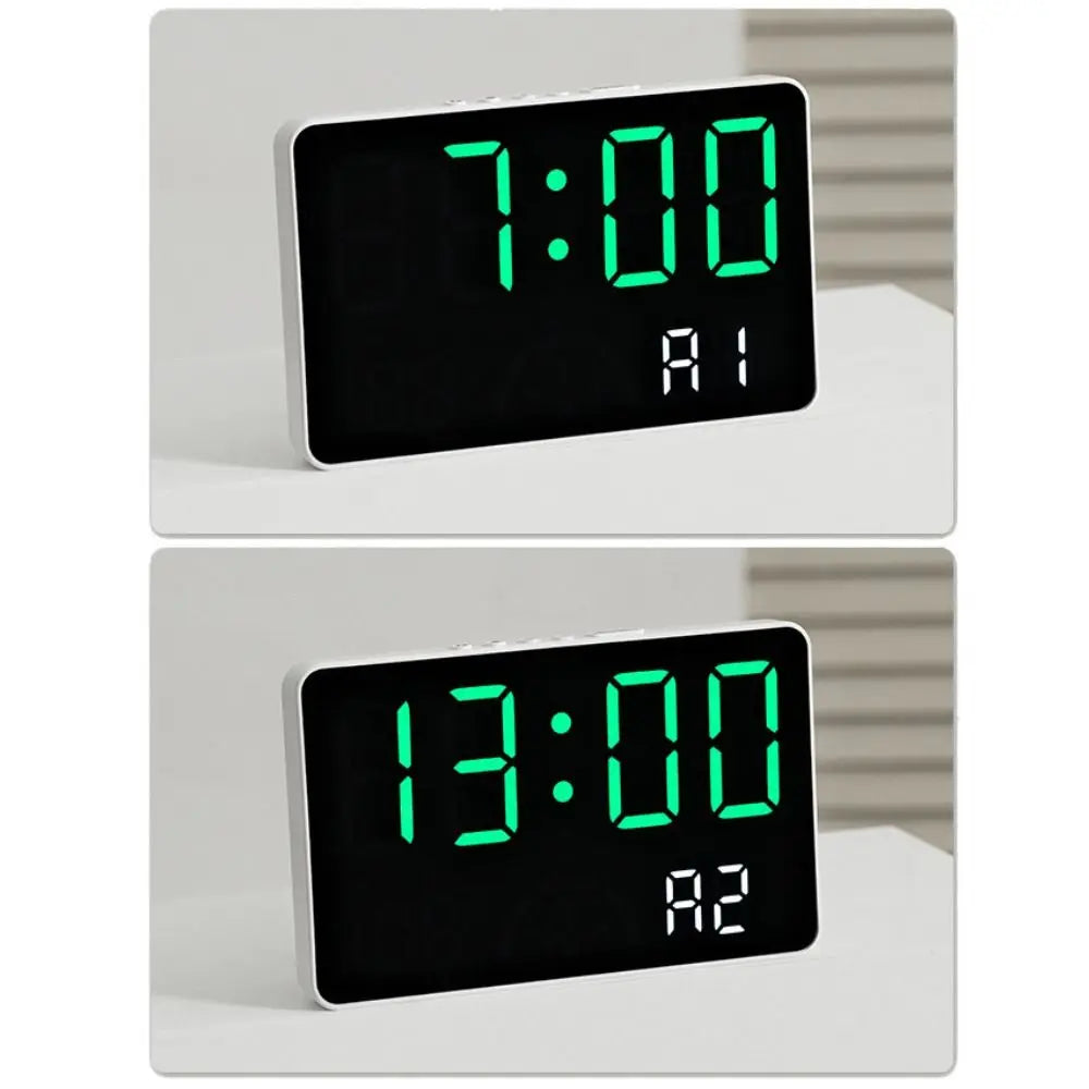 Wall-mounted Electronic Wall Clock Temperature Multi-functional Digital LED Clocks Voice Control Home Display Table Clock Peaceful Pleasures Health and Wellness
