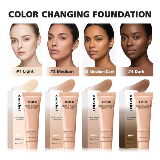 Color Changing Foundation Auto Skin Tone Matching 12H Long Lasting Light Medium Coverage Natural Dewy Face Makeup Peaceful Pleasures Health and Wellness