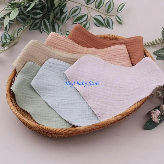 3-Pack Soft Cotton Baby Bibs | Triangle Drool & Burp Cloths Baby Bibs Set Peaceful Pleasures Health and Wellness