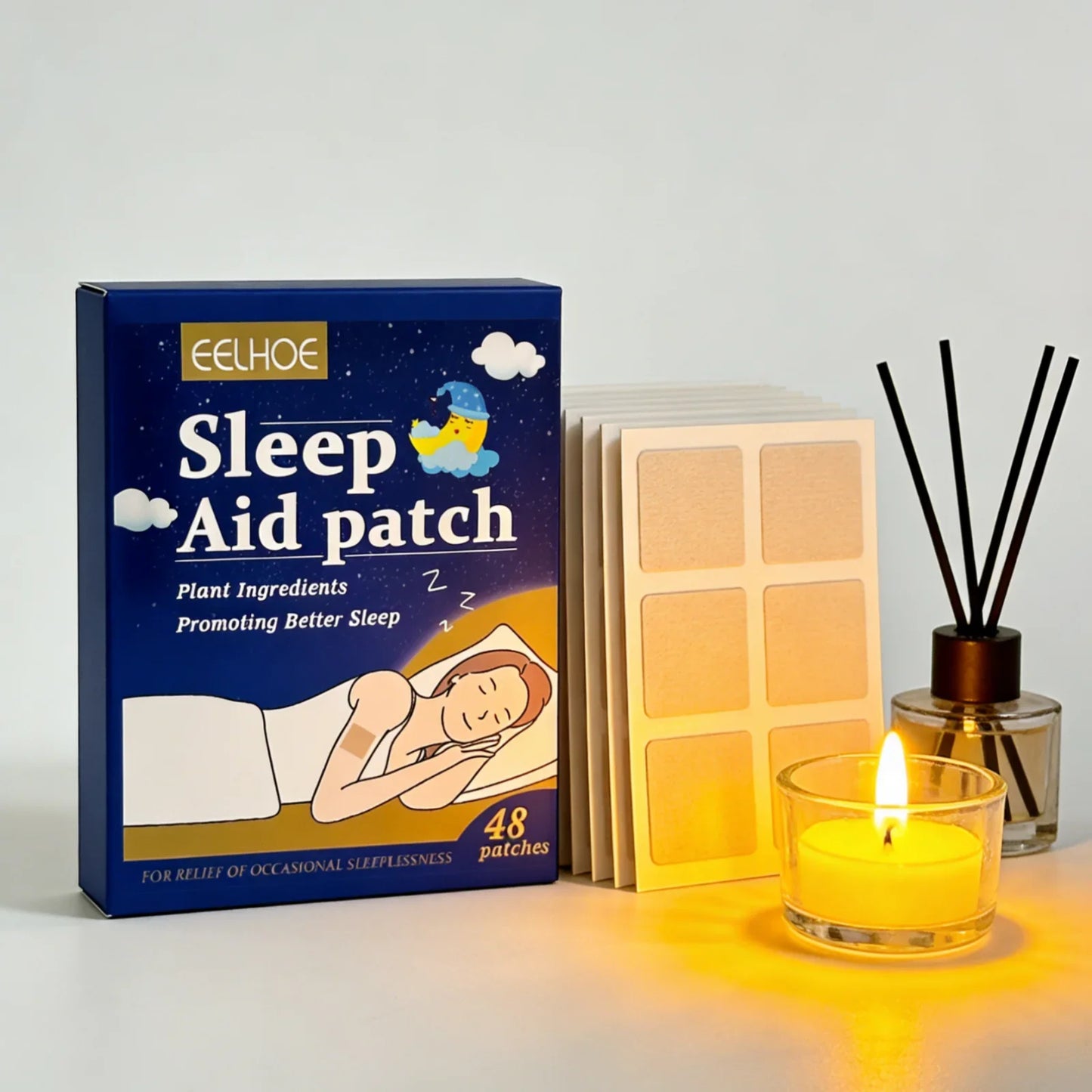 EELHOE Sleep Aid Patches – Natural Plant Extract, 48 Pack