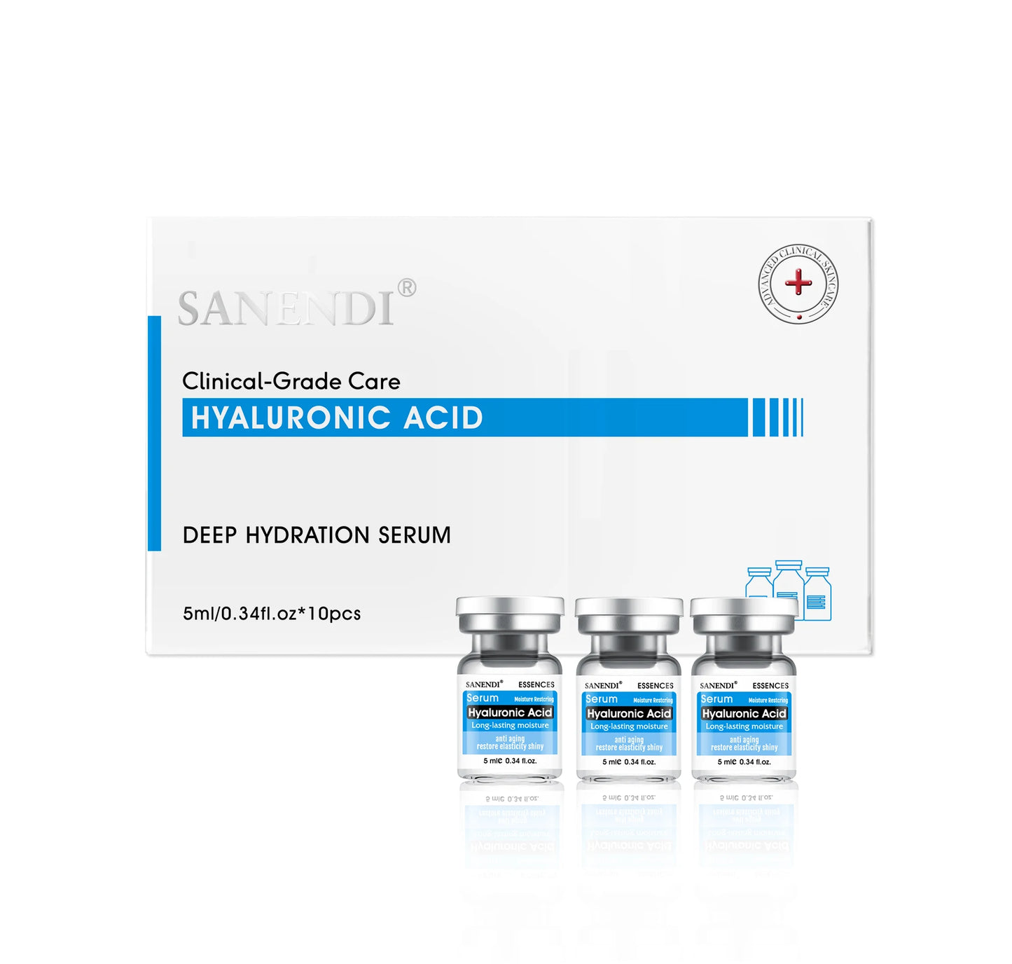 Korean Six Peptide Hyaluronic Acid Face Serum – 10 Vials