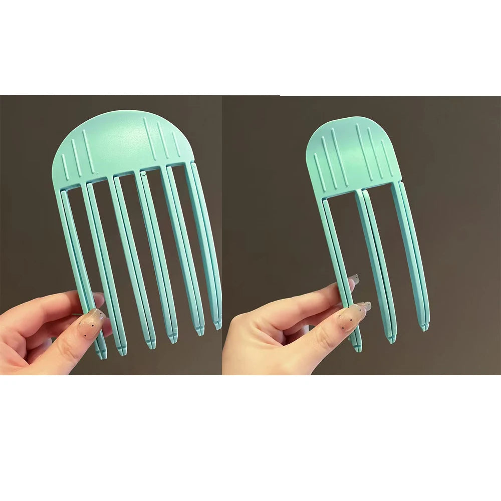 1/2Pcs Simple Fluffy Hair Roots Clips No Heat High Vertex Hair Curler Styling Fluffiness Women Men Volume Wind Sculpting Comb Peaceful Pleasures Health and Wellness 2pcs Green