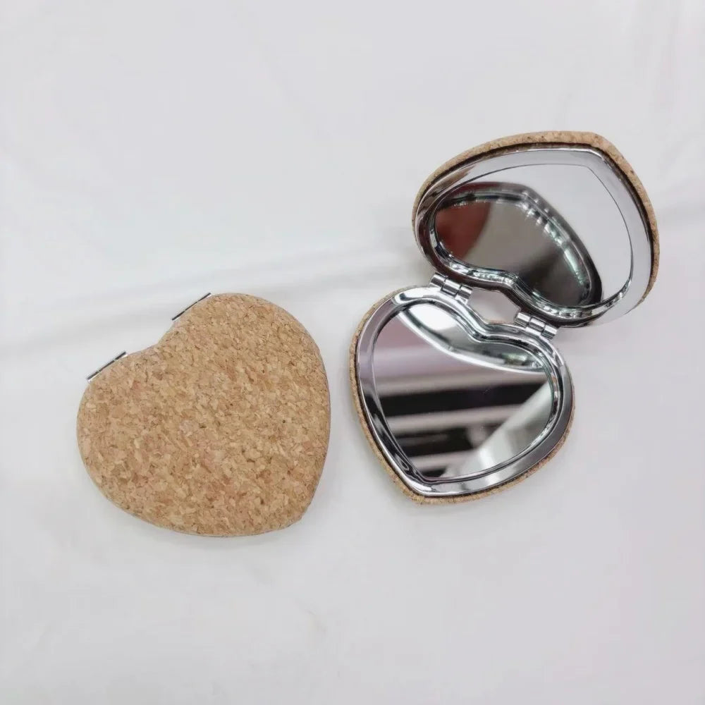 Cork Double-Sided Magnifying Compact Vanity Mirror | Foldable