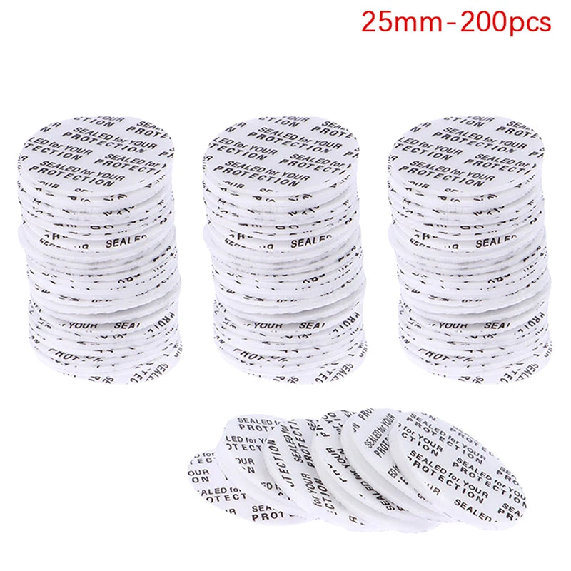 200Pcs Foam Pressure Sensitive Seal Liners for Jars & Bottles