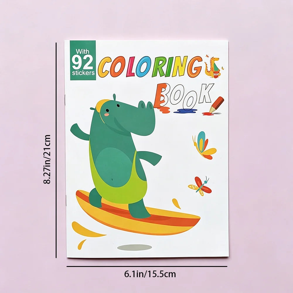 Cartoon Coloring Book Drawing Stickers Stress Relieving Picture Cute