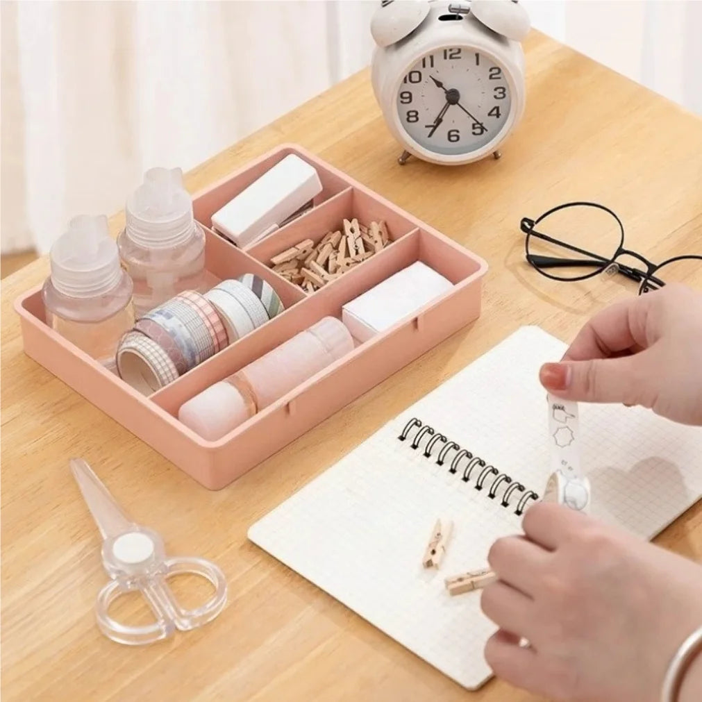 Desktop Drawer Organizer with Divided Compartments – Plastic