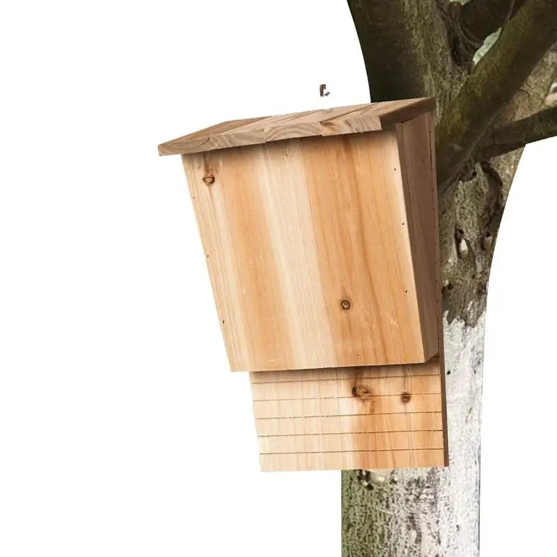 Wooden Outdoor Bat House | Bat Shelter, Nest & Habitat Box