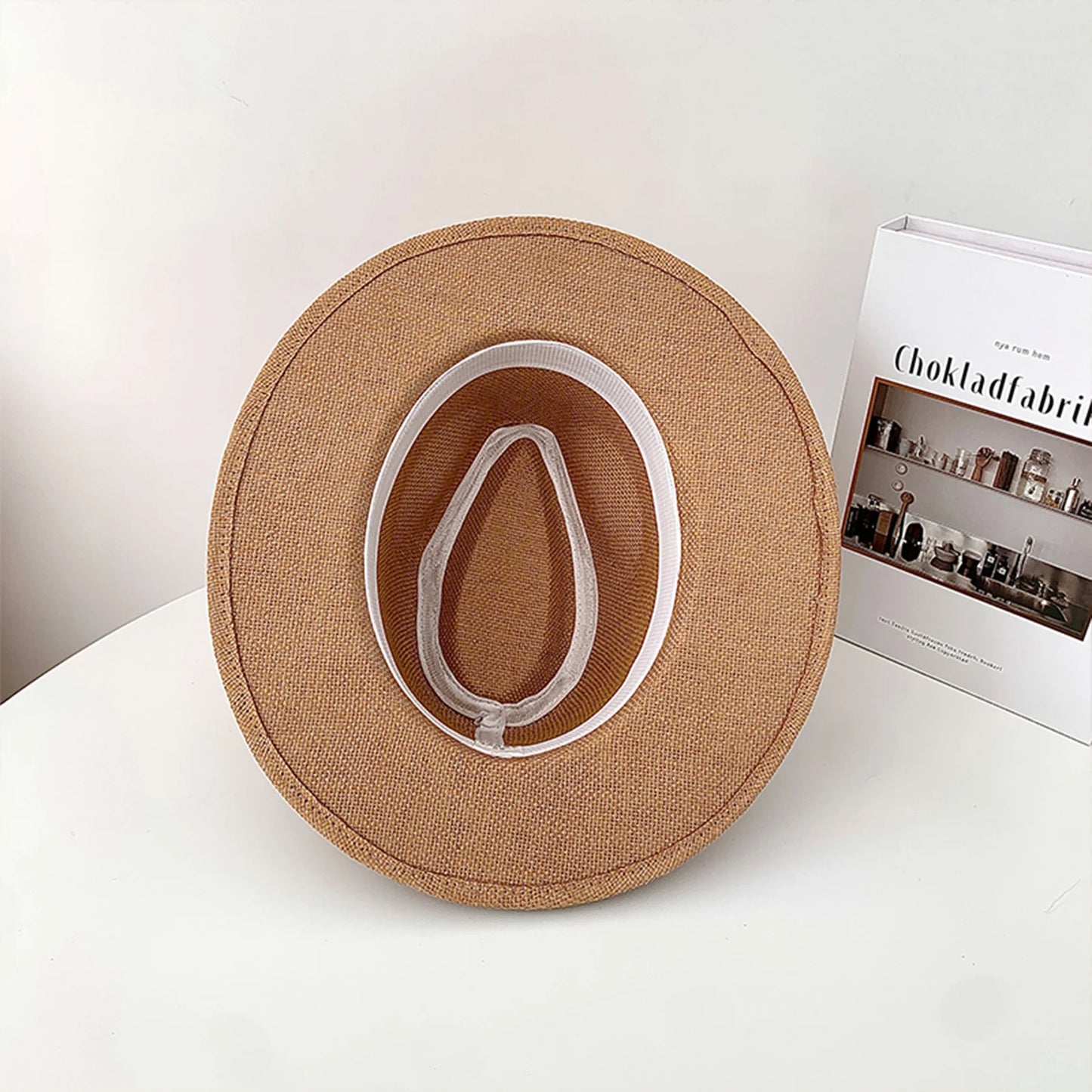 Hot Fashion Summer Casual Unisex Beach Trilby Large Brim Jazz Sun Hat Panama Hat Paper Straw Women Men Cap With Black Ribbon Peaceful Pleasures Health and Wellness