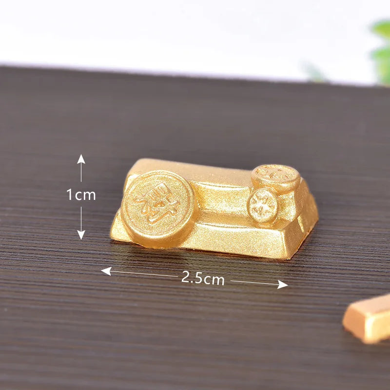 Feng Shui Auspicious Fa Cai Money Tree Gold Ingot Bag Lucky Fortune Spring Festival Mascot Desktop Ornament Car Home Decor Craft Peaceful Pleasures Health and Wellness 23