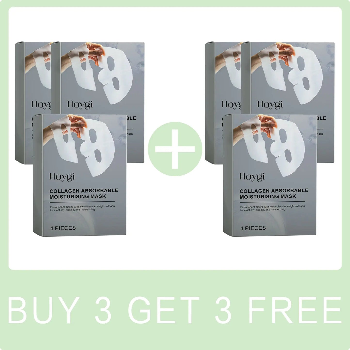 Collagen Face Mask Hydrating Shrinking Pores Fade Fine Lines Moisturizing Refreshing Hyaluronic Acid Sheet Mask Korean Skin Care Peaceful Pleasures Health and Wellness Buy 3 Get 3 Free