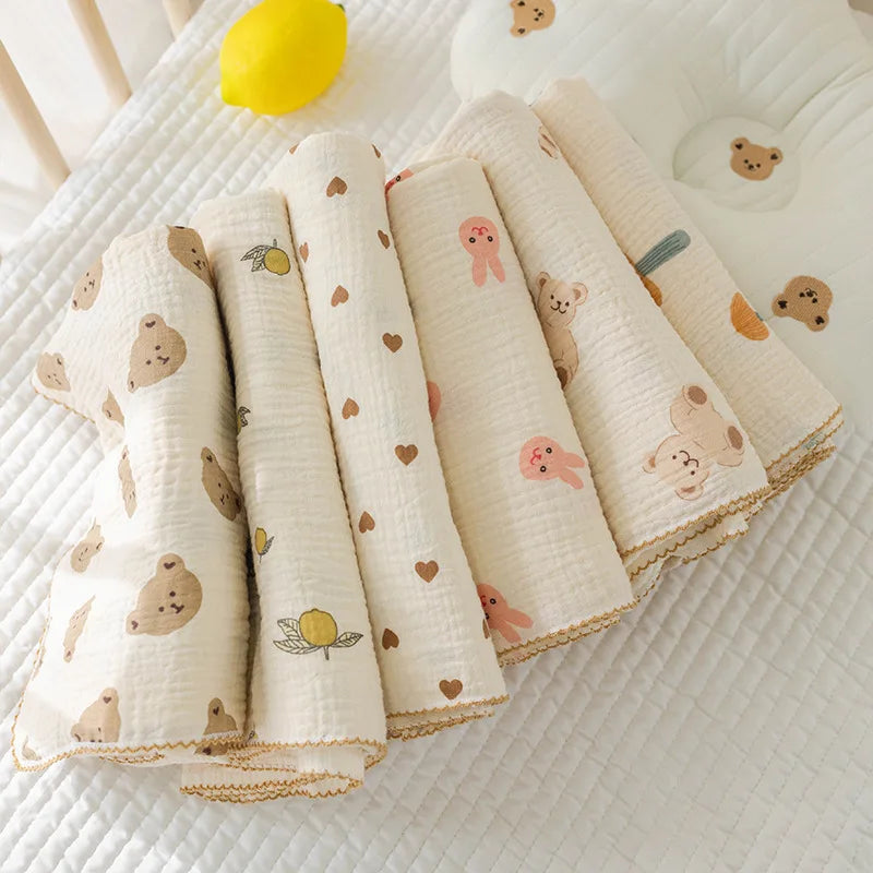 Battilo 100% Cotton Baby Blanket Soft Breathable Muslin Swaddle Blanket for Newborn Infant Plaid Receiving Blankets Toddler Gift Peaceful Pleasures Health and Wellness