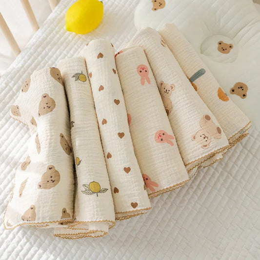 Battilo 100% Cotton Baby Blanket Soft Breathable Muslin Swaddle Blanket for Newborn Infant Plaid Receiving Blankets Toddler Gift Peaceful Pleasures Health and Wellness