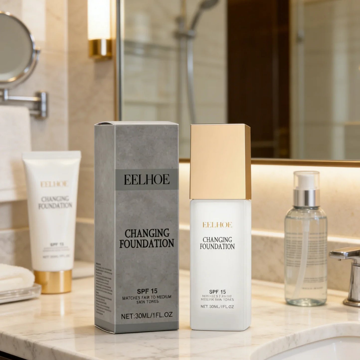 Eelhoe Color-Adapting Foundation – Full Coverage & SPF 30ml