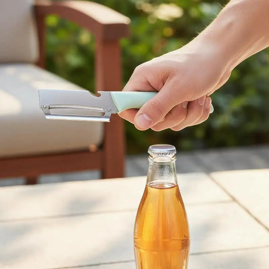 Multifunctional Vegetable Peeler with Bottle Opener | Steel Blade Vegetable Peeler Peaceful Pleasures Health and Wellness