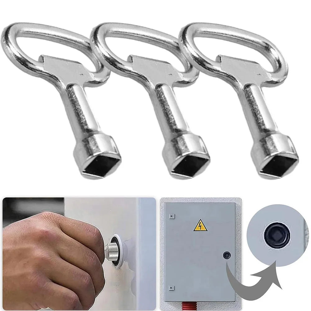 Square Key Water Tap Vent Heating Cabinet Door Lock Turn Tongue
