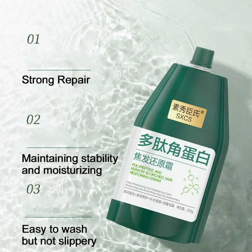 Polypeptide Keratin Deep Conditioning Hair Mask 250g – Repair Dry, Damaged & Frizzy Hair Peaceful Pleasures Health and Wellness